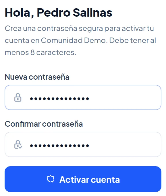La misma página en el teléfono.