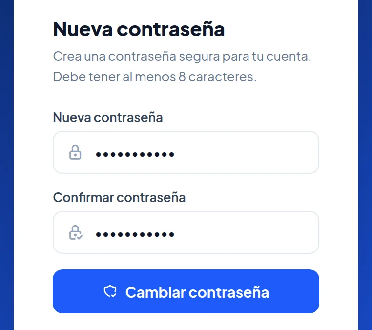 La misma página abierta en el teléfono.