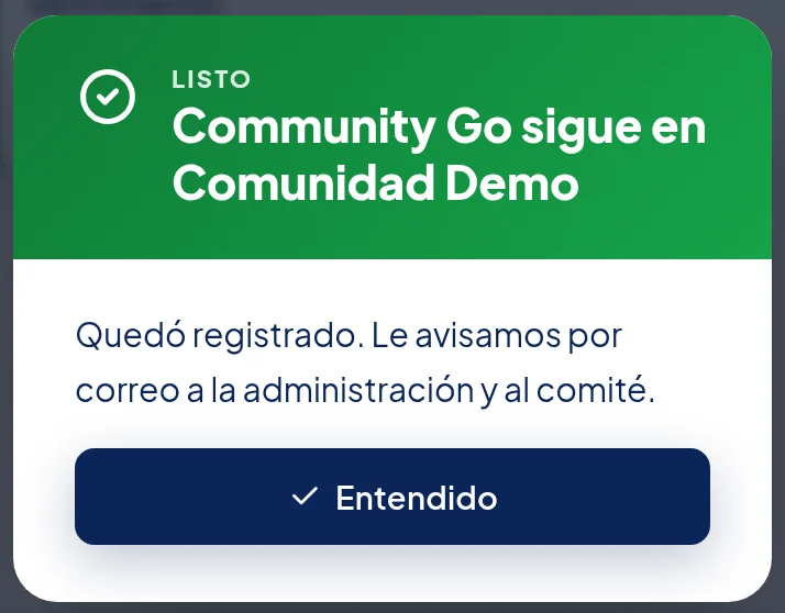 La misma ventana en el teléfono.
